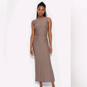 Wild Fable Taupe One Shoulder Maxi Dress